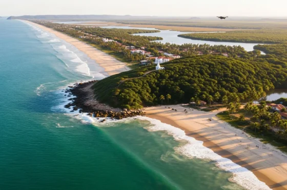 Praias selvagens do litoral de Linhares para quem busca sossego